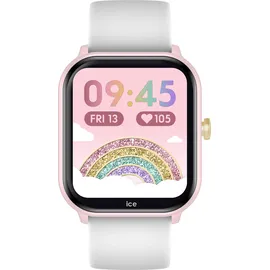 ICE-Watch - Ice smart junior 2.0 Pink White - Rosafarbene Connected Watch für Kinder mit weißem Silikonarmband - 022797 (1,75 inch)