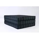 FORTISLINE Klappmatratze 195x80x9cm - 3-teilige Faltmatratze - H2 Gästematratze - Camping Faltbare - Kamping Bett - Waschbar Bezug - Erwachsene Klappbar - Reisematratze - Schaumstoff Matratze
