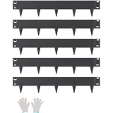 Vevor Rasenkante 990 x 181 x 1,5 mm 5 Stück schwarz
