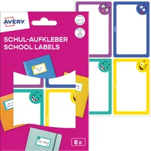 Avery Zweckform Namensaufkleber 8 Stück Bunt 46 x 68 mm