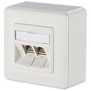 Metz CONNECT E-DAT modul 2 Port AP Cat.6A, reinweiß