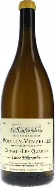 Pouilly-Vinzelles Climat Les Quarts Cuvée Millerandée AOC La Soufrandière MAGNUM 2022 BIO
