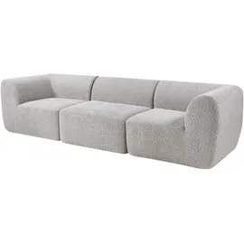 [en.casa] Modular Sofa 3-Sitzer Hurvas Bouclé Grau