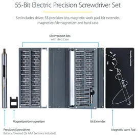 Startech Mini-Schraubendreher 55 Bits Kabellos