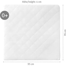 roba Laufgittermatratze für Laufgitter 100 x 100 cm, Laufstall-Matratze weiß, gesteppt