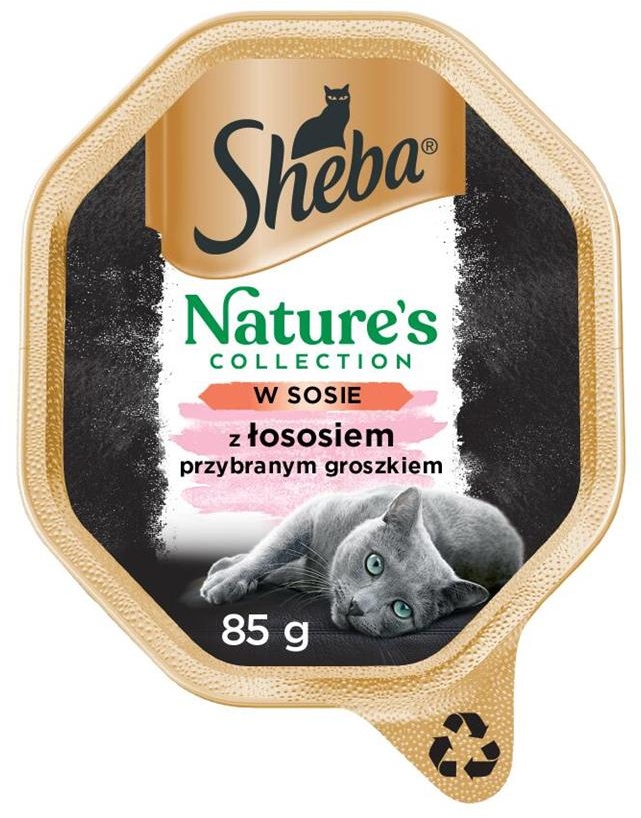 SHEBA Nature's Collection 22 x 85 g in Sauce mit Lachs und Erbsen