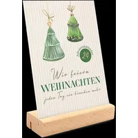 Brunnen Verlag Gießen Wir feiern Weihnachten Adventskalender mit Holzaufsteller