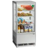 Bartscher Mini-Kühlvitrine 78L, silber