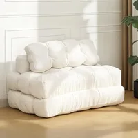 GarveeHome 3-in-1 Klappbares Schlafsofa mit Kissen – Faltbare Matratze & Rückenstütze – Komfortabler, tragbarer Doppelsitzer für Wohnzimmer & Studentenwohnheim – Platzsparendes Bodensofa – Maße: