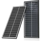120W Bifaziales Solarpanel, Monokristallines Photovoltaik Solarzelle, Doppelseitige Solarmodul für 12V Batterien, PV Modul mit Vorgebohrtem LochIdeal Unterstützung in Trolling, Camping, Wohnmobil