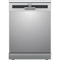 homeX Geschirrspüler, Silber, Metall, Kunststoff, 59.8x84.5x60 cm, AquaStop, automatische Türöffnung, Besteckschublade, Display, Hygienespülgang, Kindersicherung, Klarspülmangelanzeige, Startzeitvorwahl, Salzmangelanzeige, Restzeitanzeige, Oberkorb verstellbar, Küchengeräte, Küchenelektrogeräte, Geschirrspüler