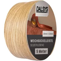 Dalsys Weichsockelleiste Selbstklebend 5m Eiche Fußbodenleiste