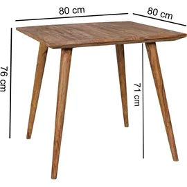 FineBuy Esstisch Holz Massiv Esszimmertisch Sheesham Küchentisch Klein Rustikal