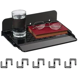 Relaxdays Betttisch, schwarz