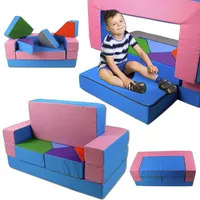 Kindersofa 4in1 Puzzle Spielsofa Spieltisch Matratze Spielmatratze Kindercouch