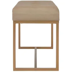 vidaXL Bank 80 cm Beige Samt
