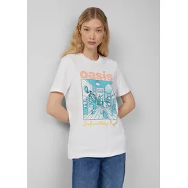 QS Unisex Oasis® Band-Shirt | weiß - M
