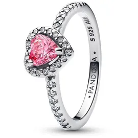 Pandora 198421C03 Damenring Erhabenes Herz Pink, 56/17,8