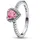 Pandora 198421C03 Damenring Erhabenes Herz Pink, 56/17,8