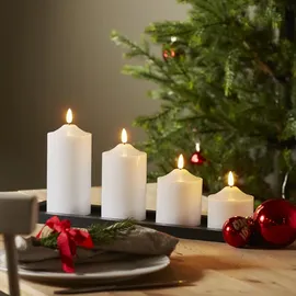 Star Trading LED Stumpenkerze 15 cm weiß