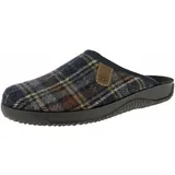 ROHDE Herren Pantoffel Hausschuh Karo Muster leicht gepolstert Soltau-H 2781, Größe:43 EU, Farbe:Blau - 43 EU