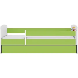 raumhirsch furniture Kinderbett Zoo 80 x 180 cm Holzwerkstoff grün
