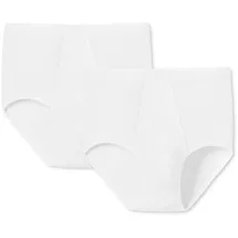 SCHIESSER Herren Slip 2er Pack - Original Doppelripp, Classic, Baumwolle, Eingriff Weiß L