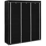 vidaXL Kleiderschrank mit Fächern 150 x 175 x 45 cm Schwarz