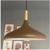 Bamyum Champion Pendelleuchte Milchbraun aus Holz und Metall 35