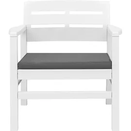 vidaXL Garten-Essgruppe 3-tlg. weiß