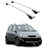 Omac Barres De Toit Pour Hyundai Getz 2002-2011 – Antivol Inclus – Charge Max 75 Kg – 2 Barres Argent
