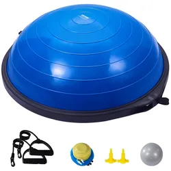 VEVOR Gymnastikball Fitnessball Sportball Yogaball 66 cm Halb Blau Balance