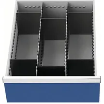 Bedrunka & Hirth Gerätebau GmbH Schubladenunterteilungsmaterial Front-H.200mm 2Längs-/6Querteiler Schubl-B.450mm