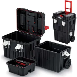 Kistenberg Werkzeugtrolley 3in1 rot|schwarz 450 x 360 x 640 mm