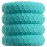 You2Toys 3-in-1 Cock & Ball Ring Set aus Liquid Silikon – 4 dehnbare Penisringe/Hodenringe/Ballstretcher mit Wabenstruktur, Stecksystem & Bumper-Puffer, Paartoy