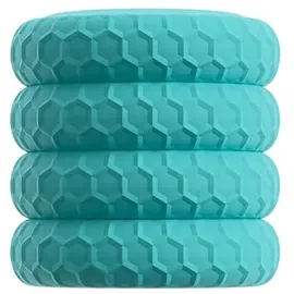 You2Toys 3-in-1 Cock & Ball Ring Set aus Liquid Silikon – 4 dehnbare Penisringe/Hodenringe/Ballstretcher mit Wabenstruktur, Stecksystem & Bumper-Puffer, Paartoy