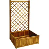 hardin 1fachgut Pflanzkasten mit Rankhilfe 150 x 80 x 38 cm Braun