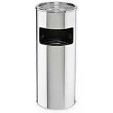 Svita 30L Standaschenbecher Eimer Aschenbecher Mülleimer Ascher 60x25cm Silber