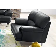 TRENDMANUFAKTUR Sessel Cecilia Kunstleder 112 x 87 x 89 cm Schwarz