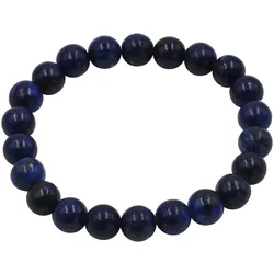Armband STEUER "Stretch mit Sodalith Kugeln blau", blau, Armbänder, Damen, 18cm, Metallmix