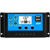 30A Solar Laderegler,12V/24V Solar Ladegerät Controller,mit Dual USB Port 5V Licht Timer Steuerung LCD Display, Solar Laderegler für Haushalt, Gewerbe, Industrie usw