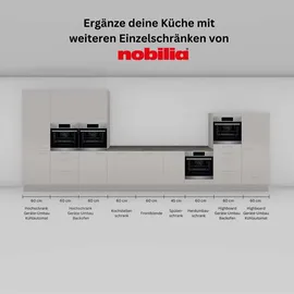 Nobilia Spülenschrank Touch 45 x 58,3 x 87 cm Weiß