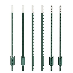 50x Metallpfahl T-Pfosten Festzaunsystem 167cm
