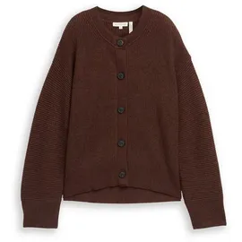 Tom Tailor Oversize Cardigan Dark Pecan Brown M