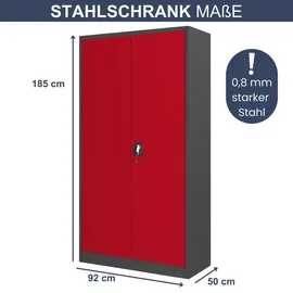 Jan Nowak Werkzeugschrank mit Lochwand BRUNO 185 x 92 x 50 cm, Waschküche, Mehrzweckschränke