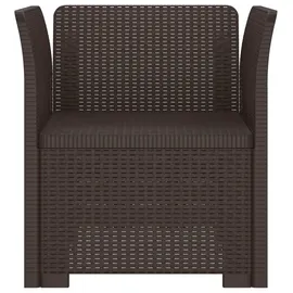 vidaXL 1-Sitzer Sessel Rattan-Look PP Braun