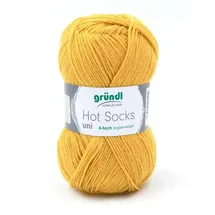 120 Wolle Hot Socks Uni Gelb 50 g