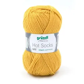 120 Wolle Hot Socks Uni Gelb 50 g