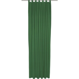 Wirth Vorhang WIRTH "Umea" Gardinen Gr. 225 cm, Schlaufen, 132 cm, grün (dunkelgrün) Schlaufen