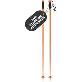 Atomic REDSTER Q SQS Skistöcke - Länge 120 cm - Zuverlässiger 4* Aluminium Skistock - Safety Quick Release System - Stöcke mit 60mm-Pistenteller - Hochwertige Skistecken in Orange